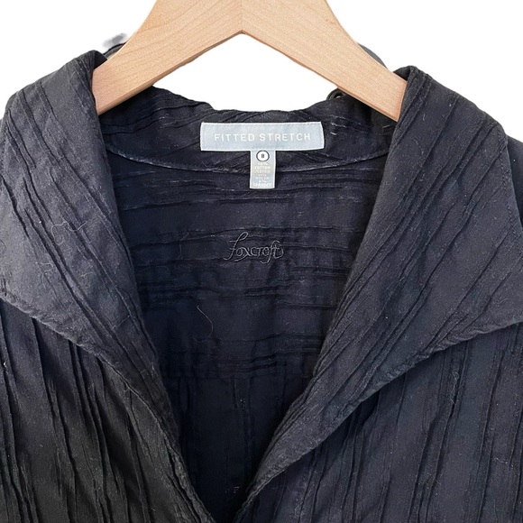 Foxcroft Textured Fitted Stretch Button Up Shirt - Picture 7 of 9